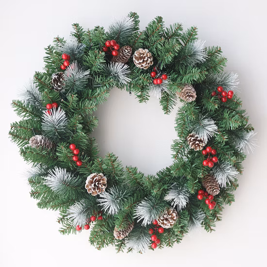 Wholesale Christmas Decoration Wreath Christmas PVC Wreath