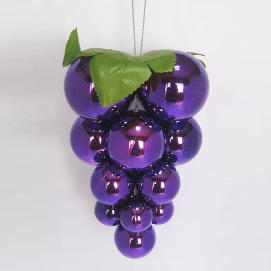 Wholesale Artificial Plastic Grape Shape Decorations Bunch Decorative Christmas Decor