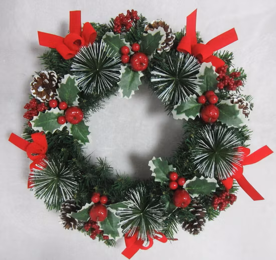 15inch 40cm Artifical Christmas Wreath Christmas Supplies Indoor /Outdoor Decoration Wreath